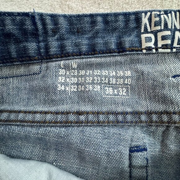 Kenneth Cole Reaction Men's Jeans Boot Cut Medium Wash 36X32 Denim Blue - Picture 5 of 10